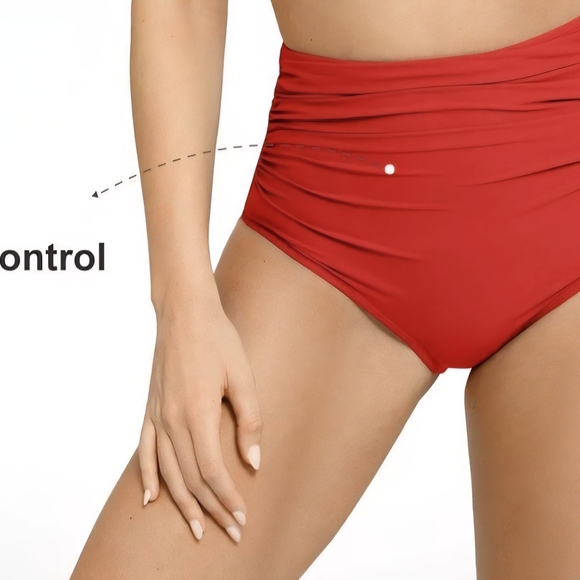 Shapewear Ruched High Waist Sculpting Bikini Bottom #643 - Picture 5 of 8